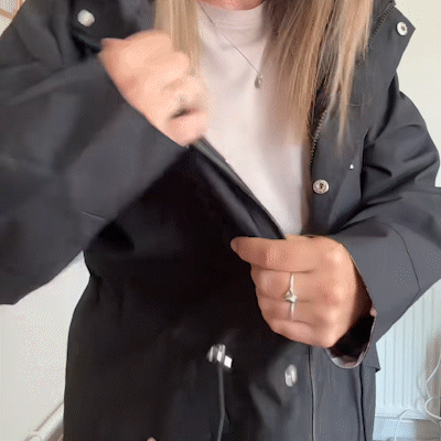 Carlotta | Veste 3-en-1 Imperméable avec Capuche Amovible