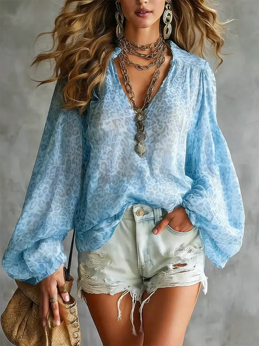Riley | Retro Leopard Art Shirt