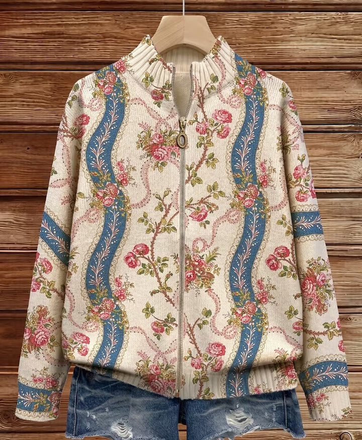 Eulalia™ | Cardigan Ruban Roses Grimpantes