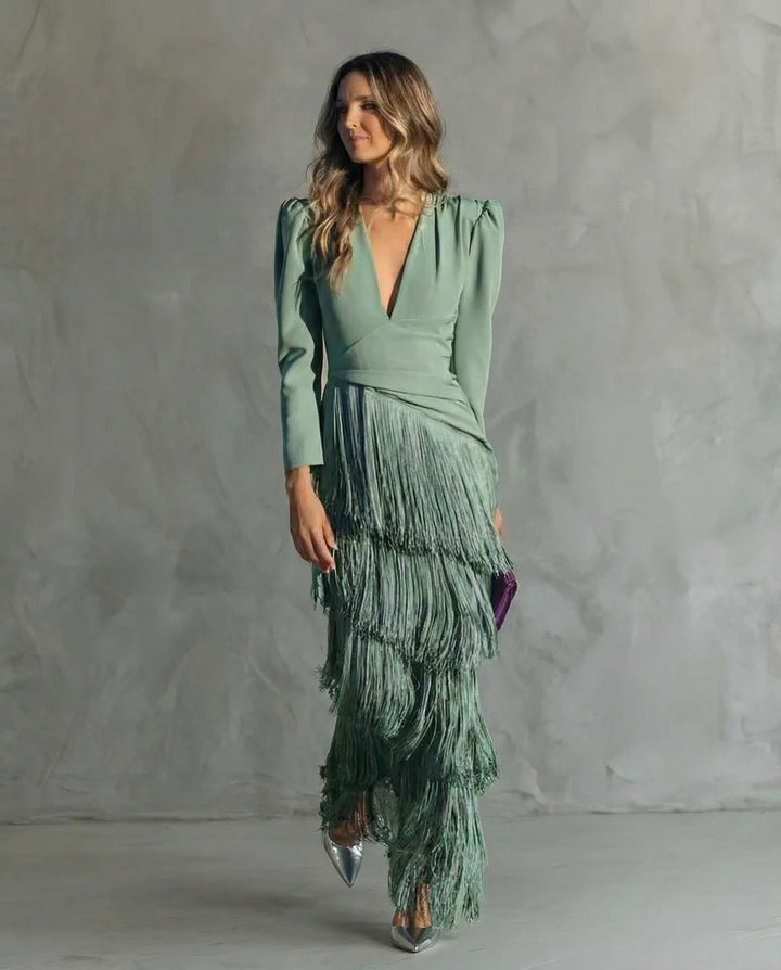 Vivienne™ | Élégante Robe de Soirée à Franges