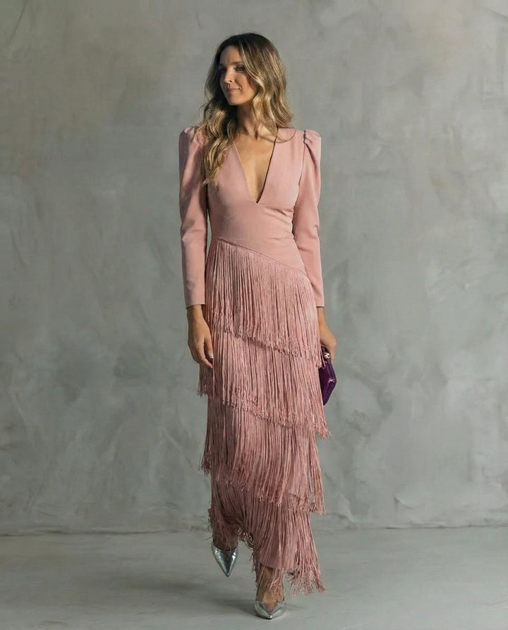 Vivienne™ | Élégante Robe de Soirée à Franges