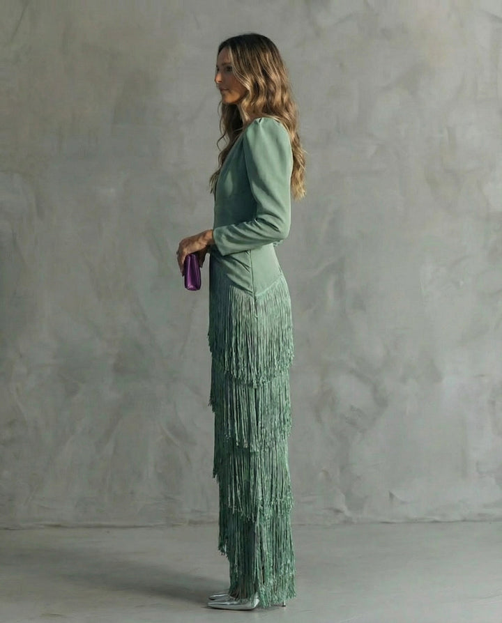 Vivienne™ | Élégante Robe de Soirée à Franges