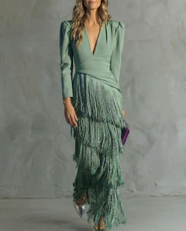 Vivienne™ | Élégante Robe de Soirée à Franges