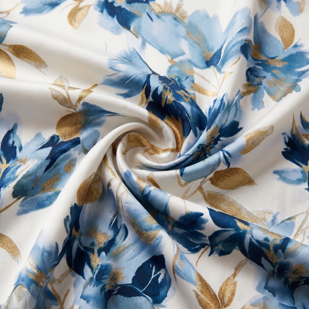 Elara | Robe Midi avec Bande Florale