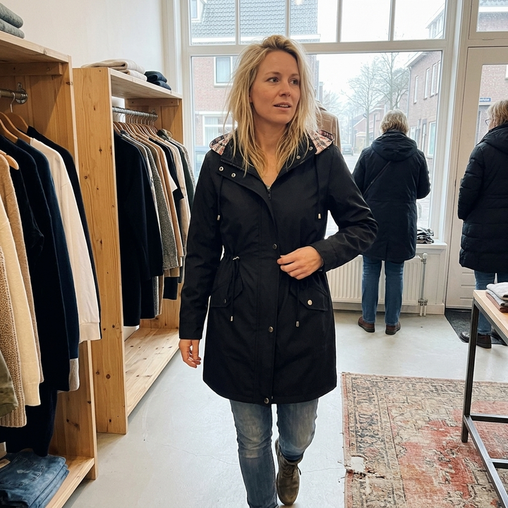 Carlotta | Veste 3-en-1 Imperméable avec Capuche Amovible