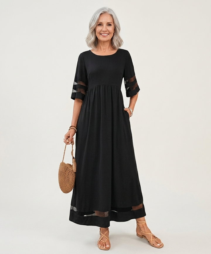 Aubrey™ | Robe Midi Affinante avec Lissage du Ventre