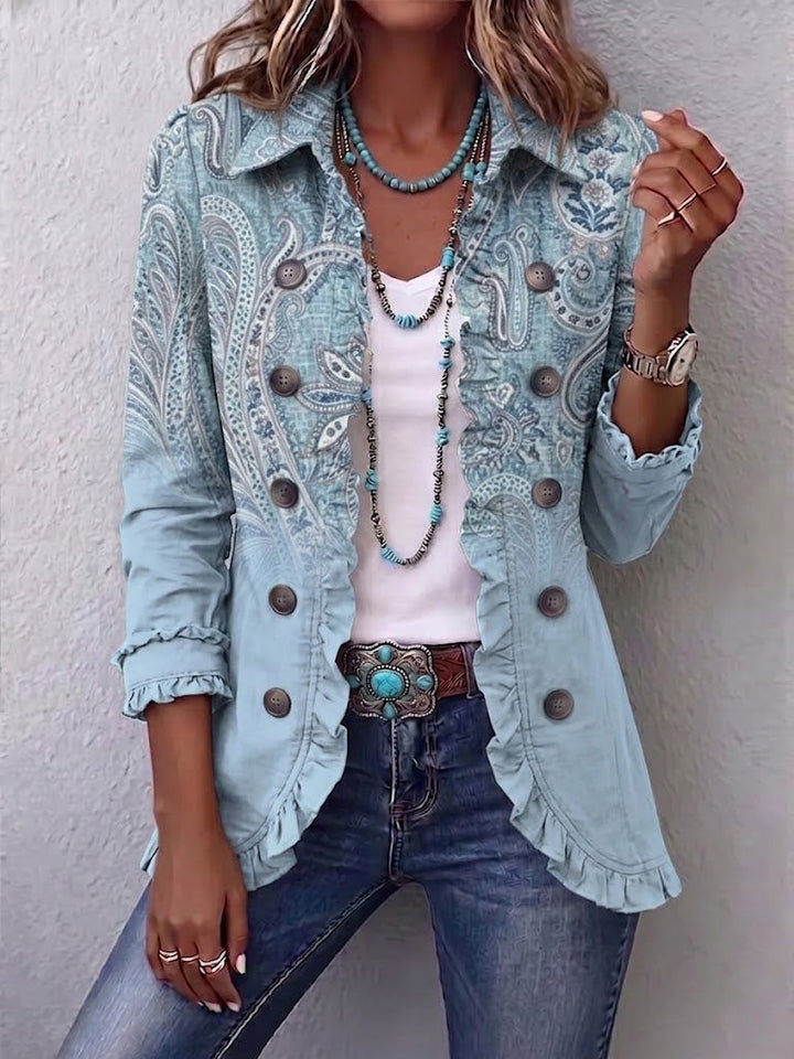 Veste Vintage à Motif Paisley et Volants Estrella™