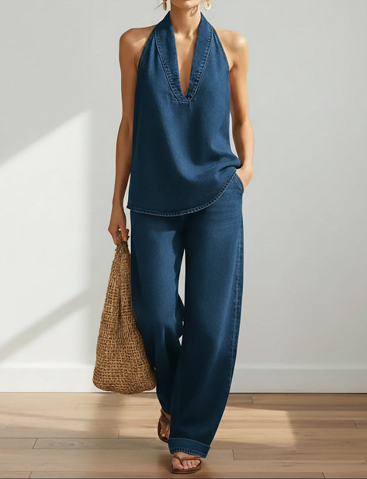 Ivy | Ensemble Jumeau Denim Effet Vintage Lavé Doux