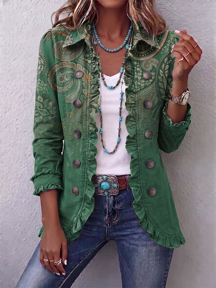 Veste Bohème Imprimé Paisley à Volants Jemara™