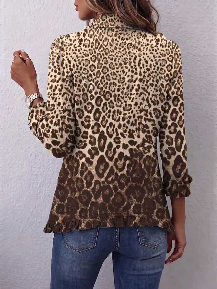 Veste Léopard à Volants