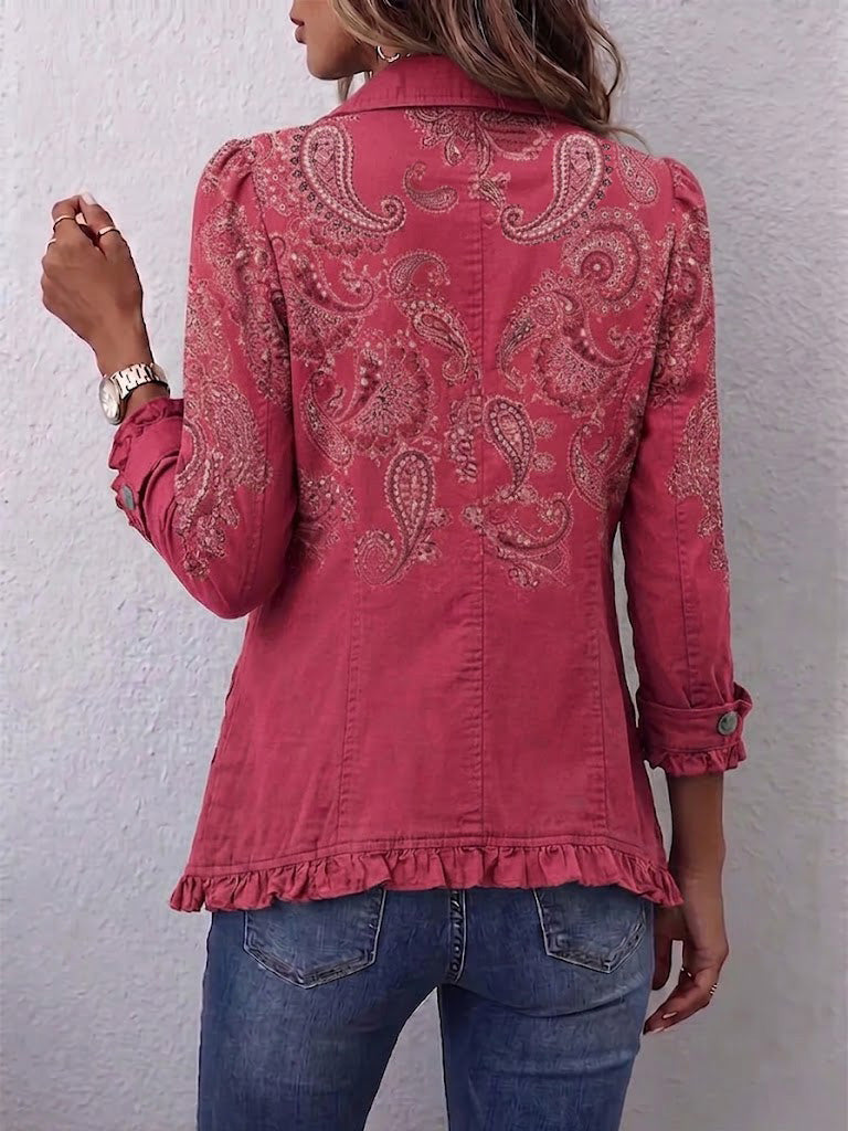 Veste Vintage Paisley Imprimée Volantée Anouk™