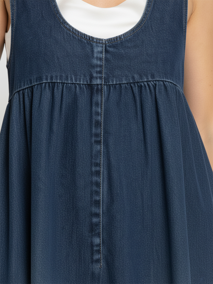 Karen | Robe Longue en Denim Lavé Vintage