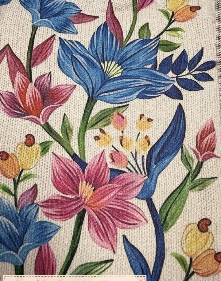 Tabitha™ | Cardigan Zippé à Fleurs de Jardin Botanique