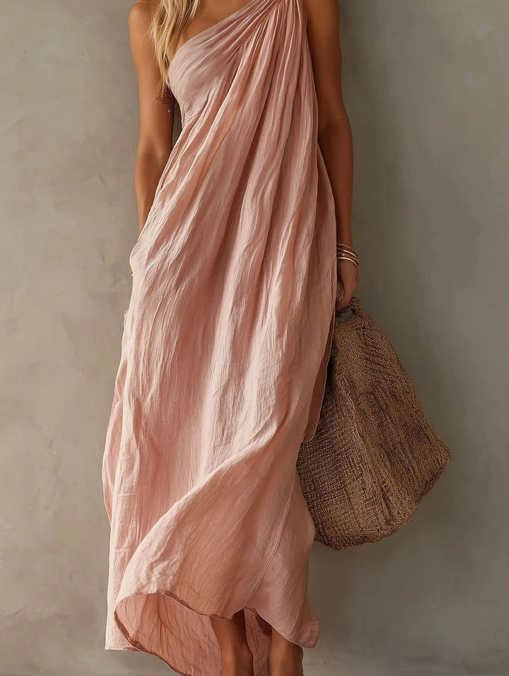 Adriana Robe Maxi Asymétrique