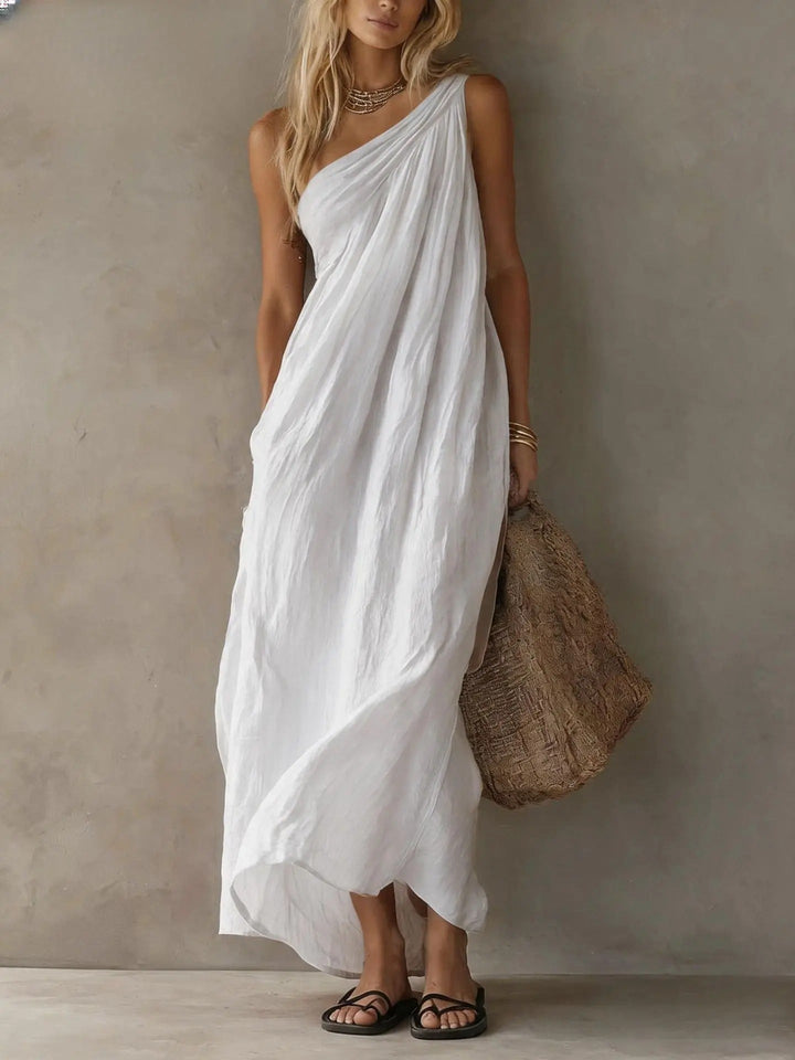 Adriana Robe Maxi Asymétrique