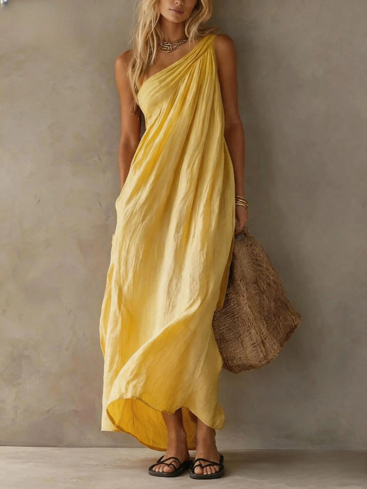 Adriana Robe Maxi Asymétrique