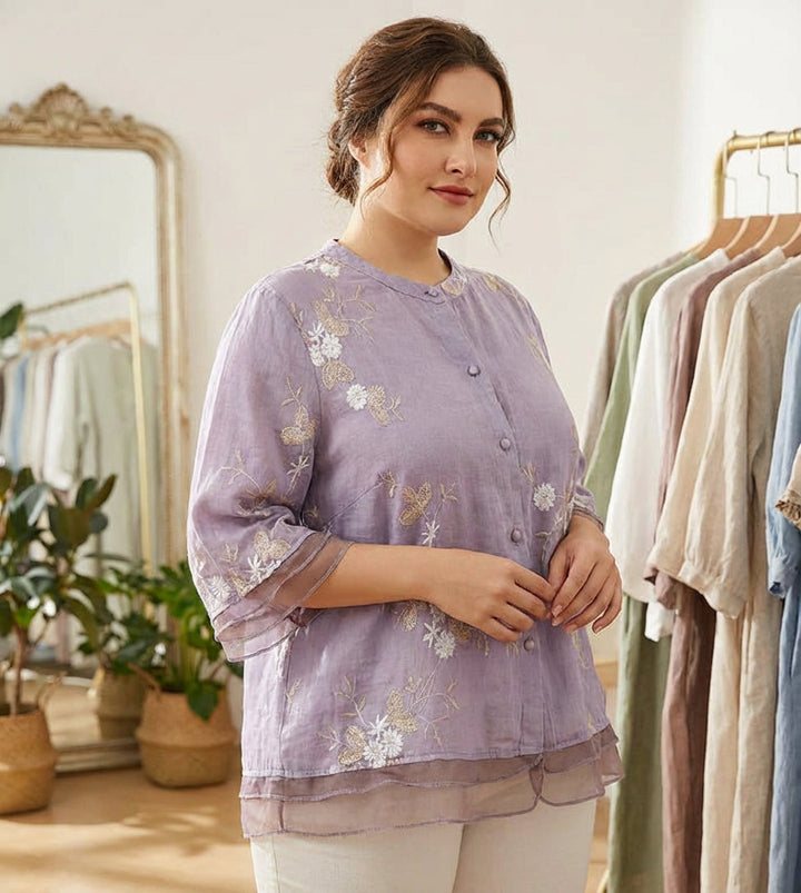 Anouk | Blouse chic aux accents floraux