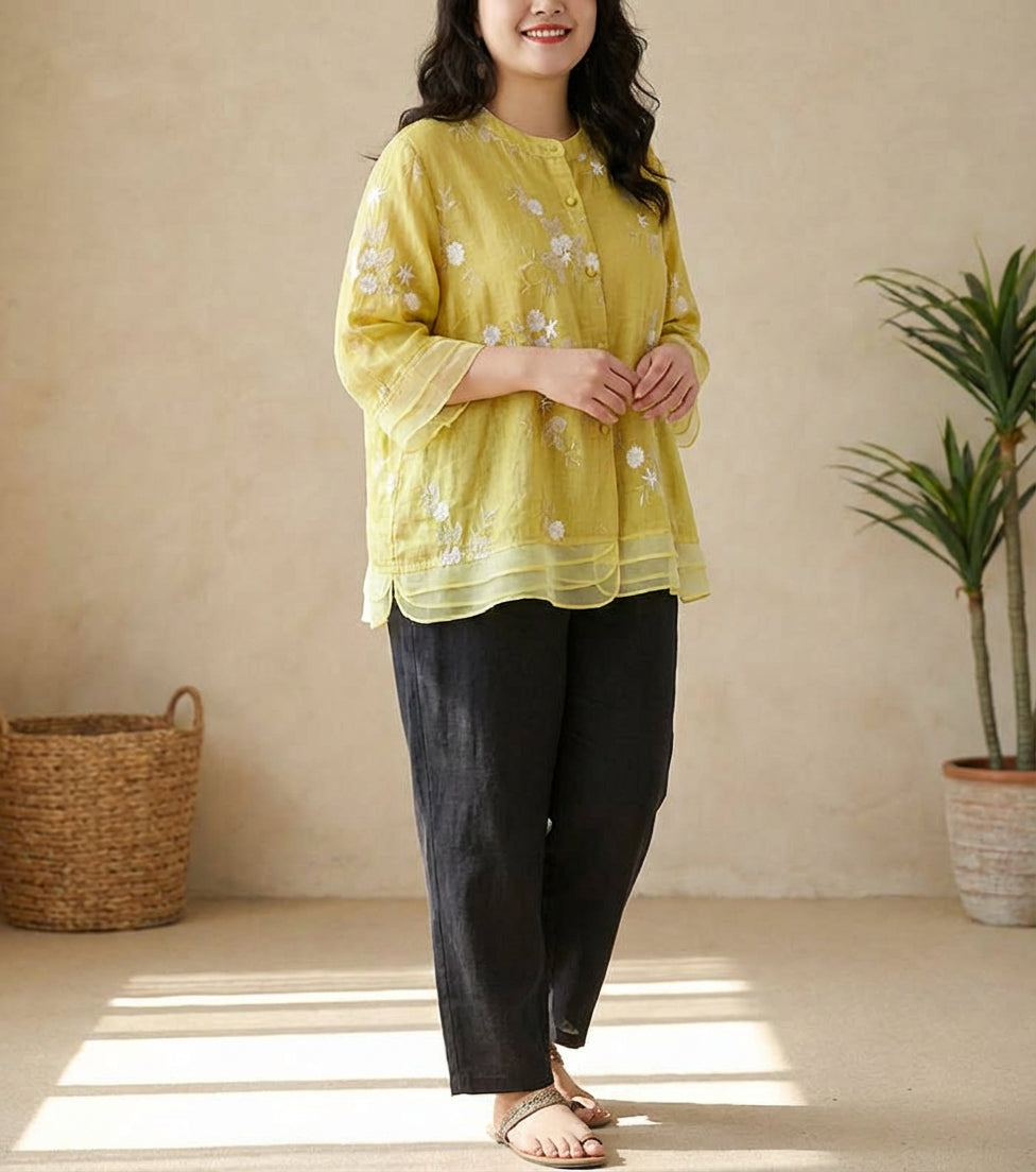Anouk | Blouse chic aux accents floraux
