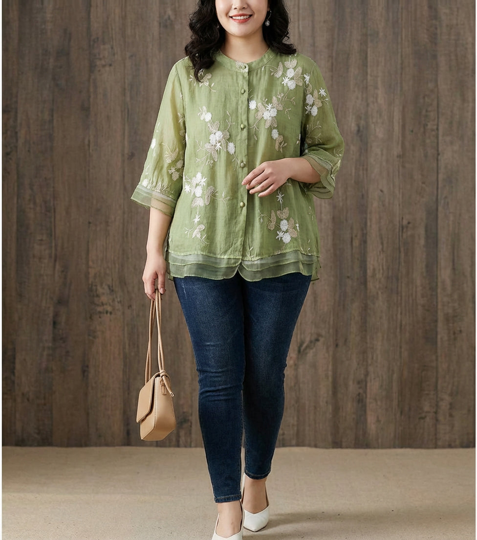 Anouk | Blouse chic aux accents floraux