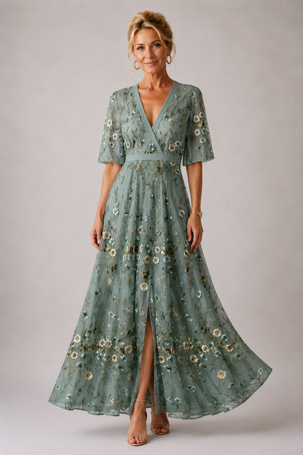 Sabina | Robe Raffinée avec Imprimé Floral